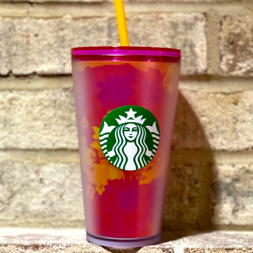 NEW❤️💗💛Starbucks Summer 2022 Release 2 Soft Touch Festive Floral Grande Tumblr